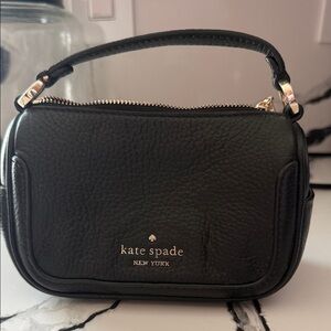 kate spade Black Pebbled Leather Mini Top-Handle Bag